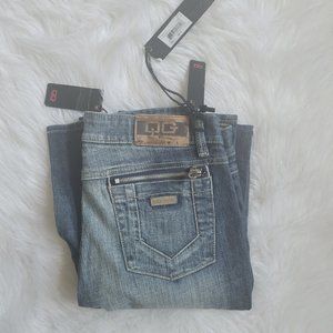 SIZE W30 L32 Q-GENE (NWT) Bootcut Zip Back Pocket Jeans